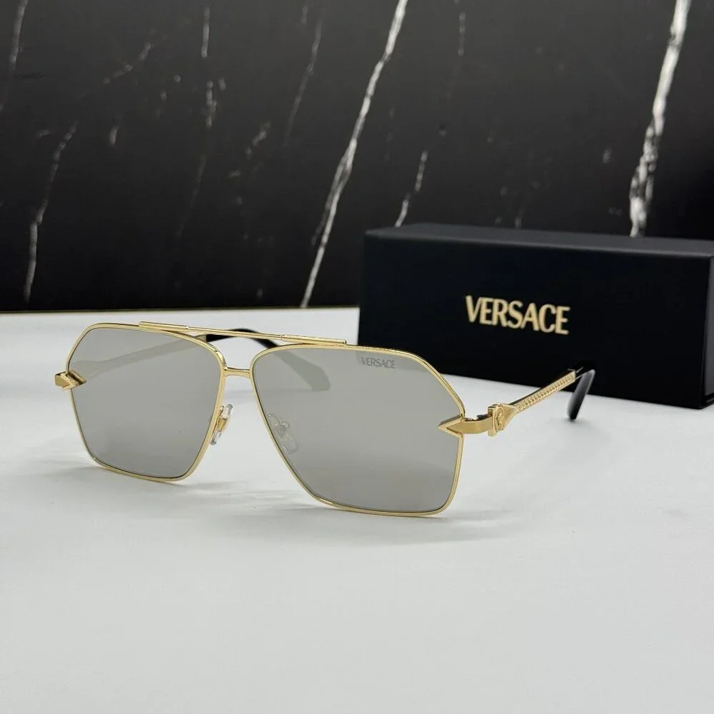 NEW VERSACE VE2284 1002/6G SUNGLASSES GOLD UNISEX VERSACE VE2284 10026G